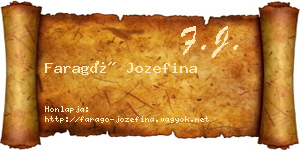 Faragó Jozefina névjegykártya